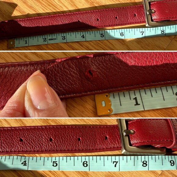 Stone and Co Leather Crossbody Bag Burgundy Adjustable Strap Y2K Era - Picture 12 of 16